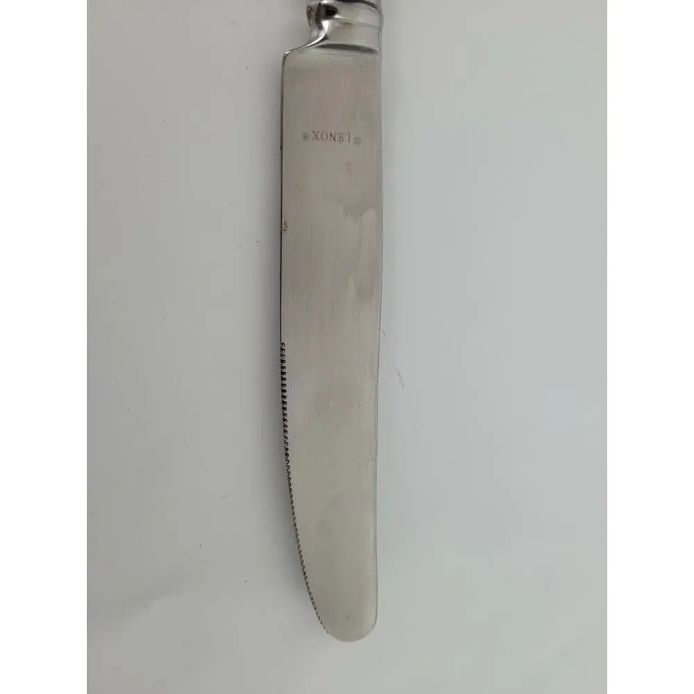 Dinner Knives PORTOLA Lenox Glossy Stainless Steel Flatware Lot of 8